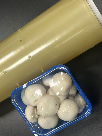 Pellicola trasparente in PVC con fori per l'aria per avvolgere i funghi