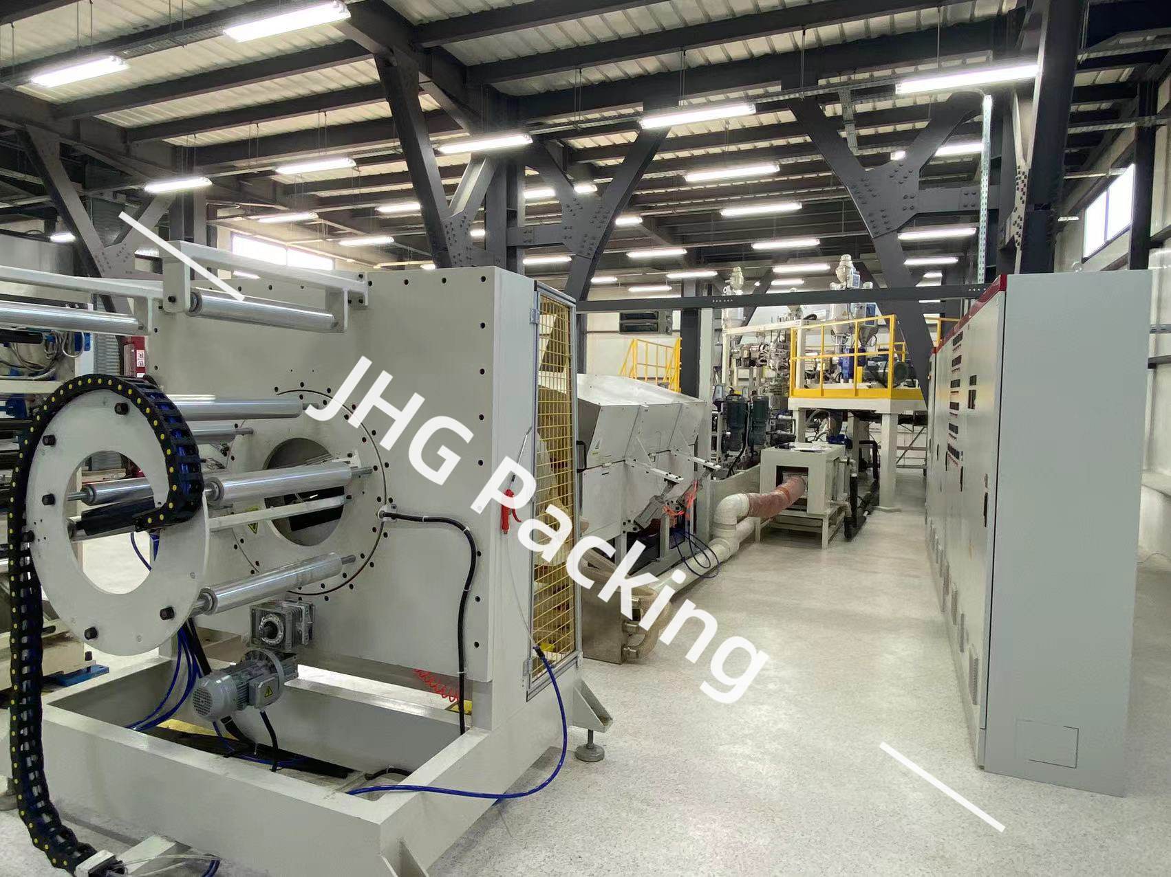 Linea di estrusione di involucri per salsicce in plastica coestrusa multistrato personalizzabile a 3-5 strati