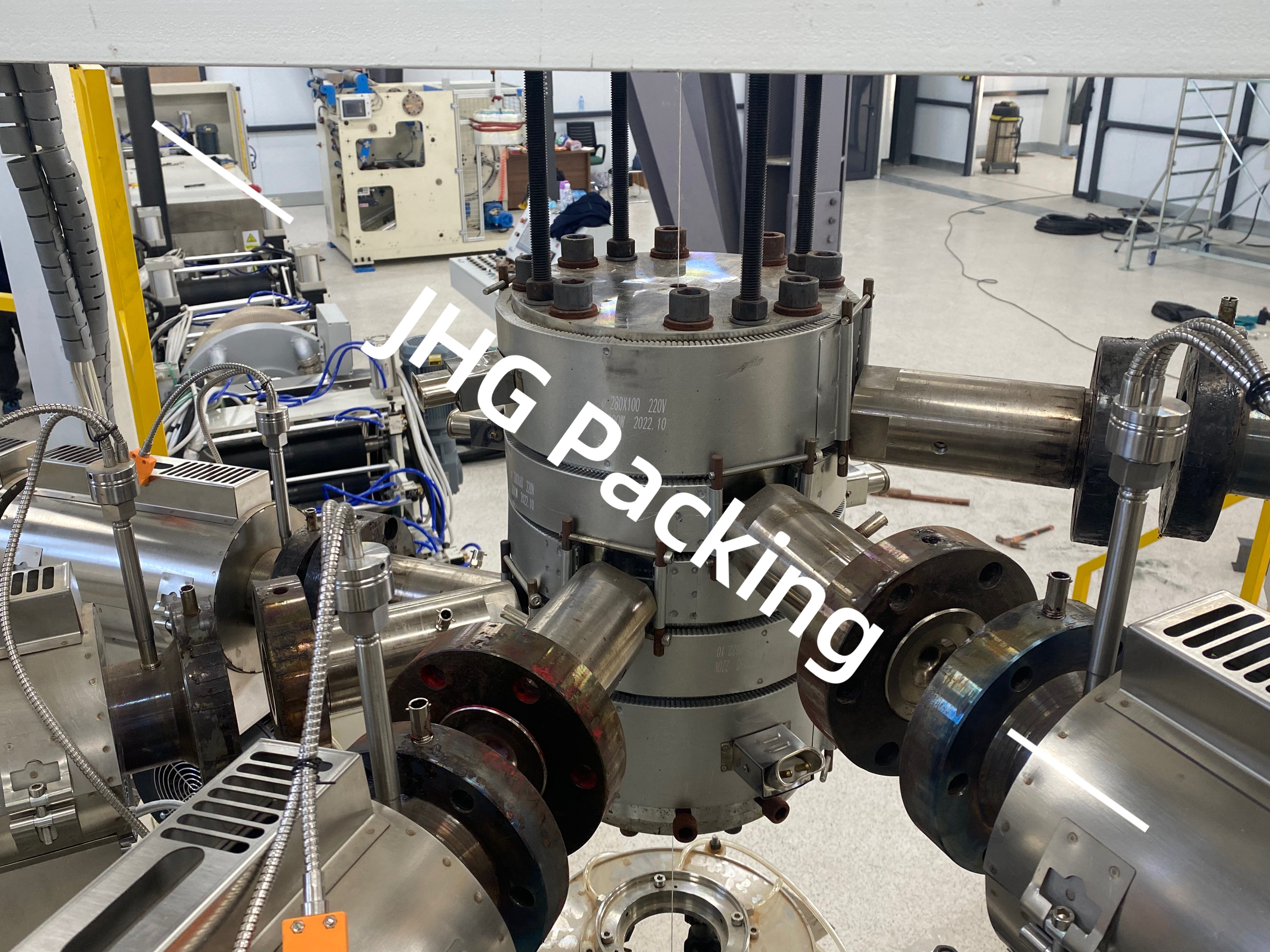 Linea di estrusione di involucri per salsicce in plastica coestrusa multistrato personalizzabile a 3-5 strati