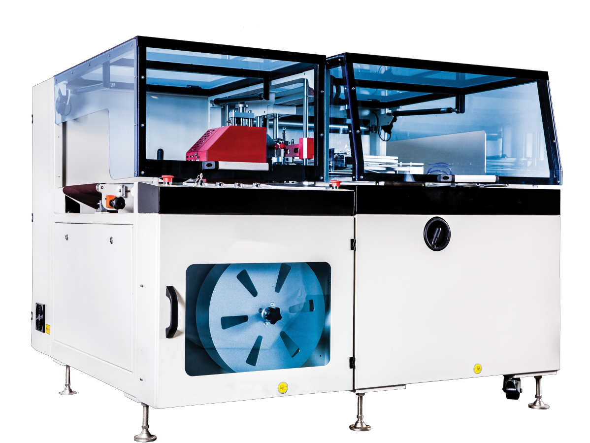 Sigillatrice verticale industriale a barra a L. Taglierina per termosaldatura a barra e macchina termoretraibile per imballaggi termoretraibili in plastica POF in PVC