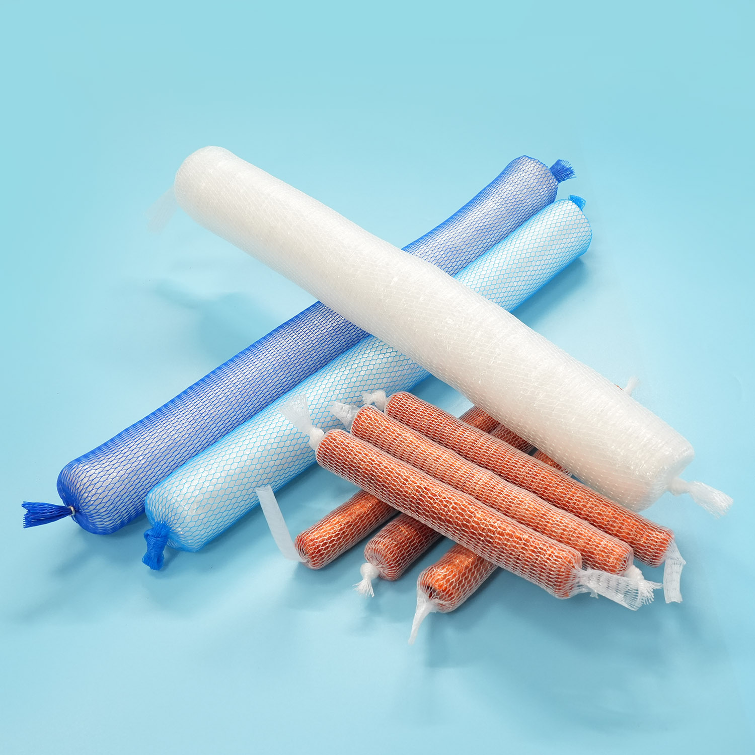 Involucro per salsiccia in nylon arricciato facile da staccare Pellicola per salsiccia in plastica durevole per uso alimentare