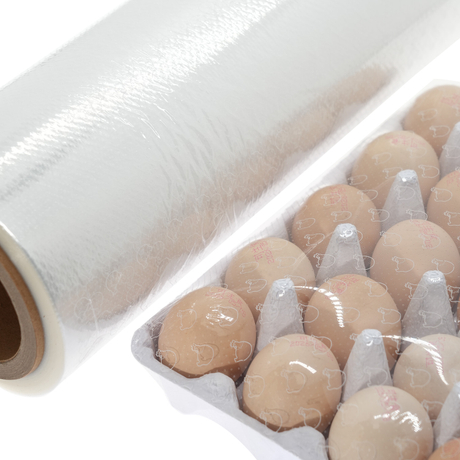 Pellicola termoretraibile POF microperforata, pellicola termoretraibile con perforazione a caldo per uso alimentare per l'imballaggio di vassoi per uova